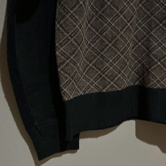 Grandpa Argyle Pullover quarter Zip Sweater Large - Picture 5 of 8